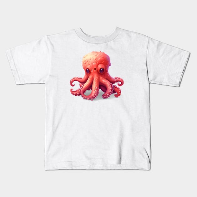 Cute baby octopus Kids T-Shirt by ElusiveArt